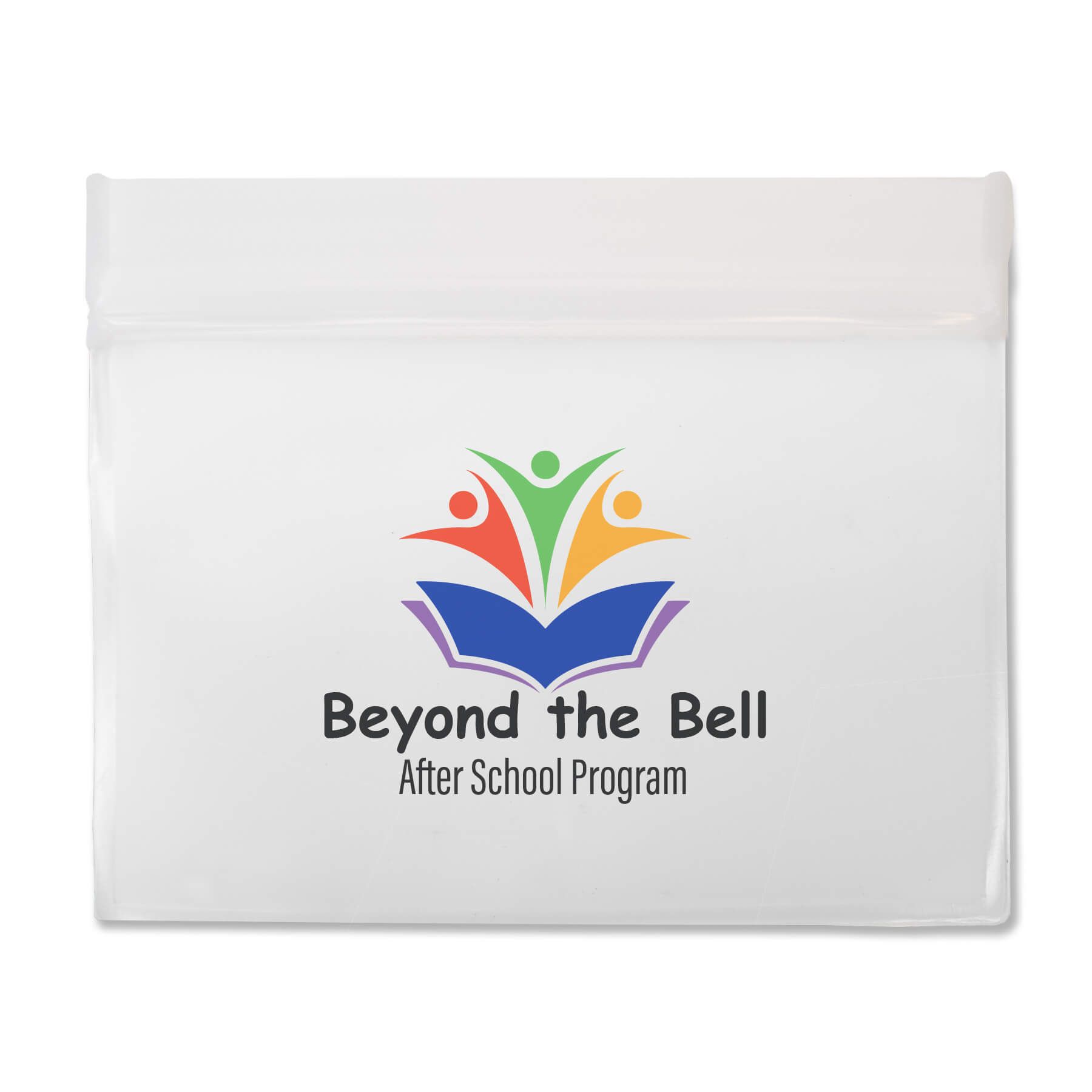 Clear with White Zip Lock Imprinted